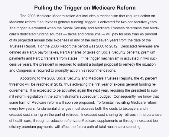 Sidebar: Pulling the Trigger on Medicare Reform